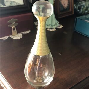 Jadore by Christian Dior Empty Gold and Clear Decorative Bottle